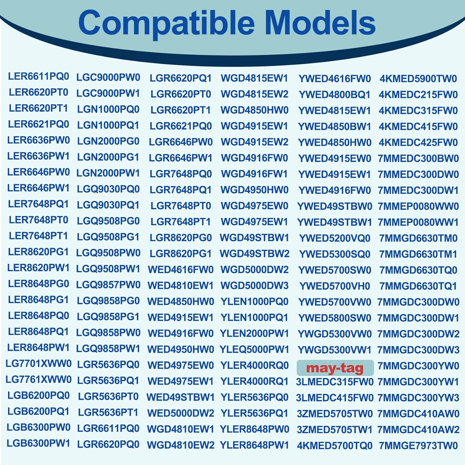 WED4915EW1 NED4655EW1 MGD5600TQ0 WGD49STBW2 WED49STBW1 Dryer Lint Filter Fit for WGD5000DW2 LER8648PQ0 WGD4815EW2 WED4850HW0 MGDC555DW1 MGDC200XW1 LEB6200PQ0 WGD4810EW1 MGDC555DW3 MEDC465HW0