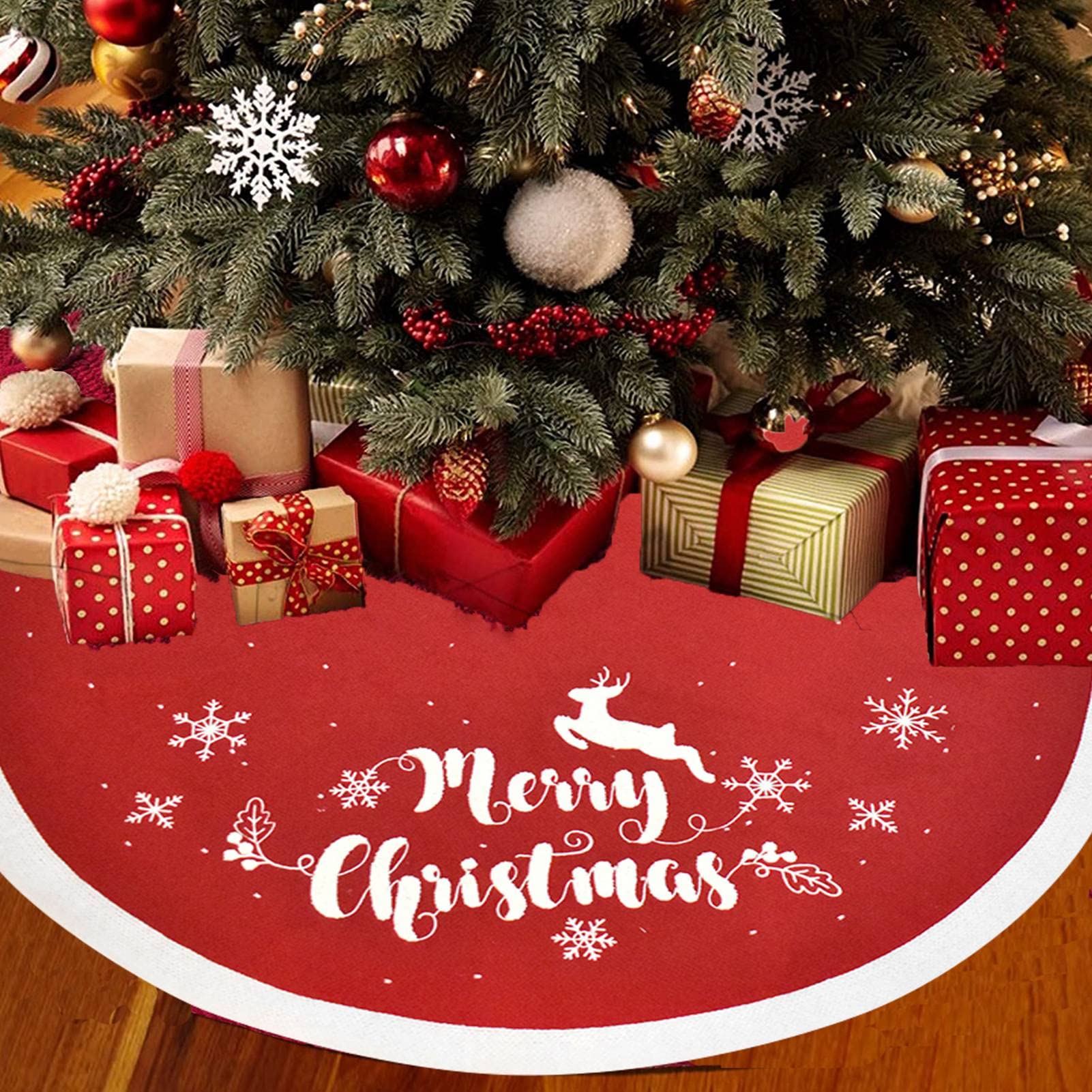 Bonhomme Neige)Rouge Jupe de Sapin Noël, 120 cm Tapis de Sapins Christmas, Peluche Couvre Pied Weihnachten, Tapis pour Sapin Weihnachten, Jupe Sapins Bonhomme Neige)Rouge Jupe de Sapin Noël, 120 cm Tapis de Sapins Christmas, Peluche Couvre Pied Weihnachten, Tapis pour Sapin Weihnachten, Jupe Sapins