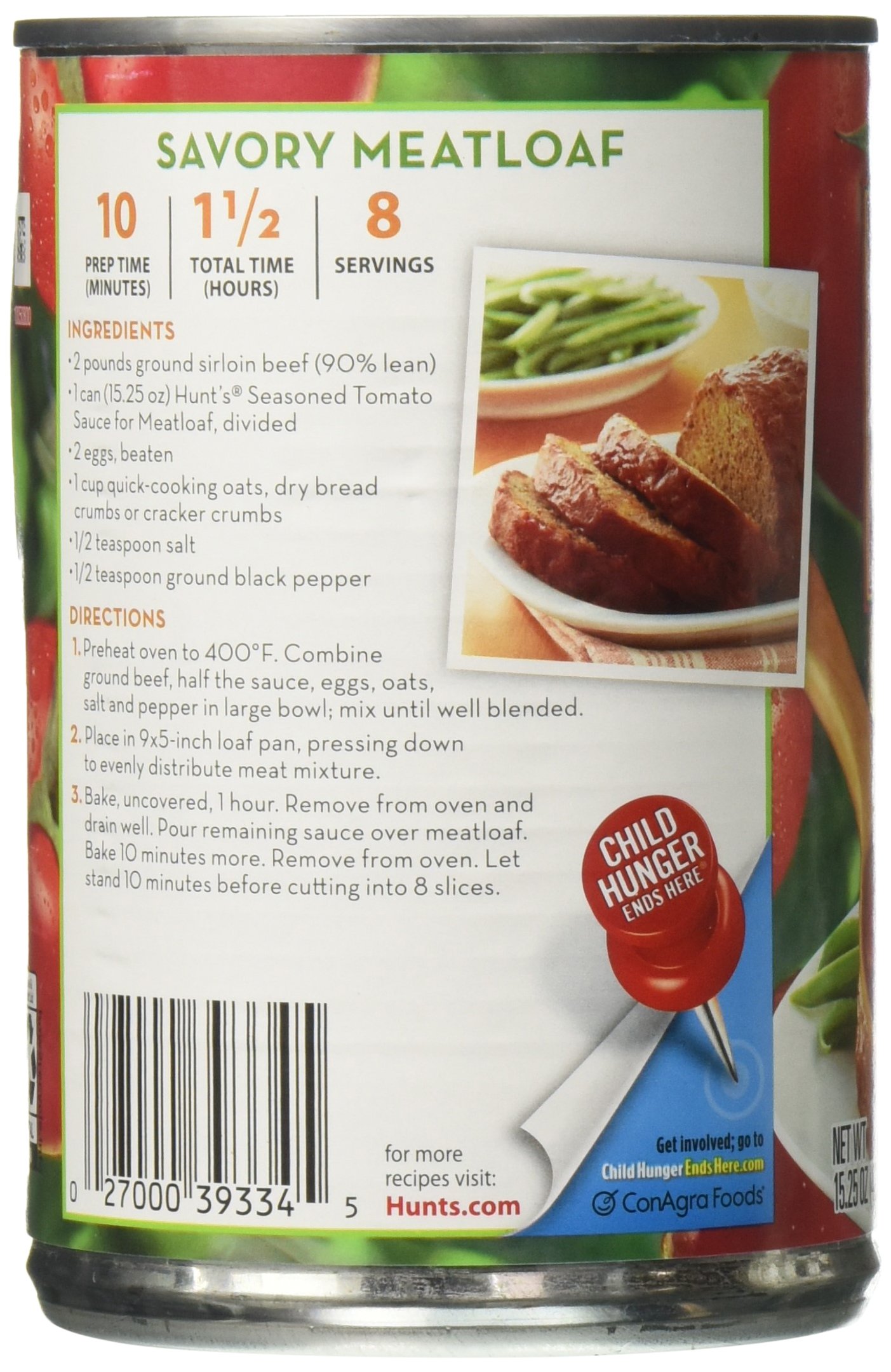 IDAHOAN Hunt's Seasoned For Meatloaf Tomato Sauce 15.25 oz Can, 15.25 oz