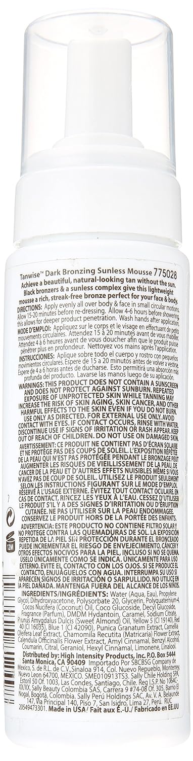 Tanwise Dark Bronzing Sunless Mousse,7 fl. oz.