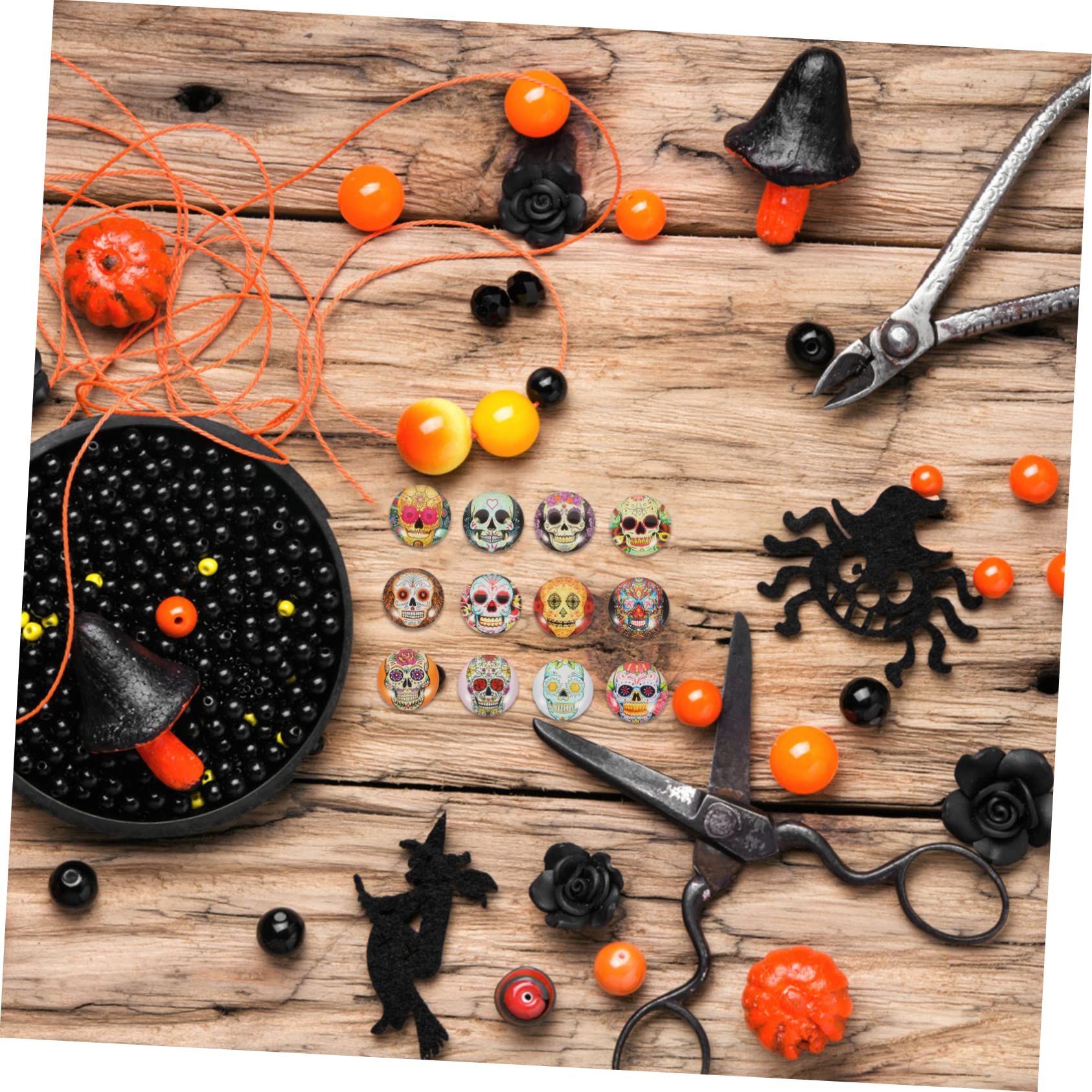 300 Pezzi Cabochon a Forma di Teschio in Vetro Gemme a Cupola in Vetro Accessori per la creazione di Gioielli Fai da Te Cristalli per lavori Artigianali
