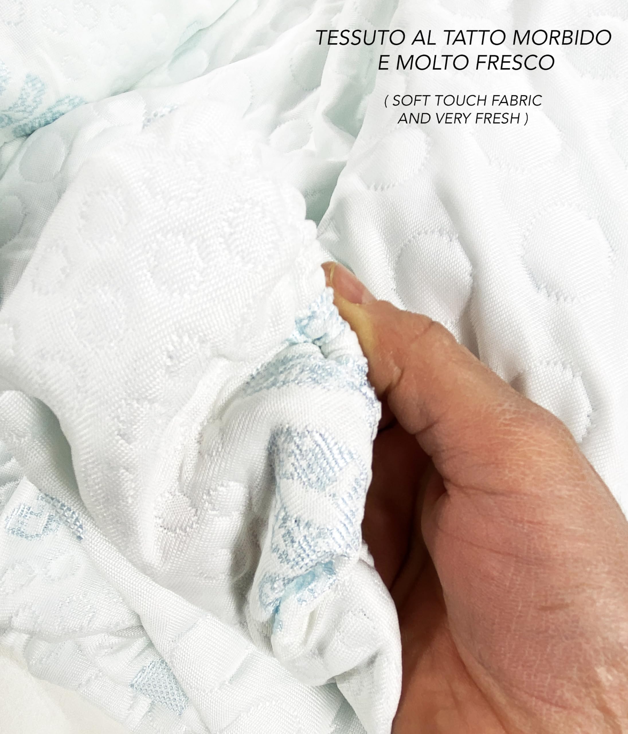 Tex family - Federe Cuscino Freddo Copricuscini Rinfrescanti Ice-Touch Singola 50x80 cm - Termoregolante Estiva - Copriguanciali Traspiranti e Made in Italy Cm. 50x80-2 Unità