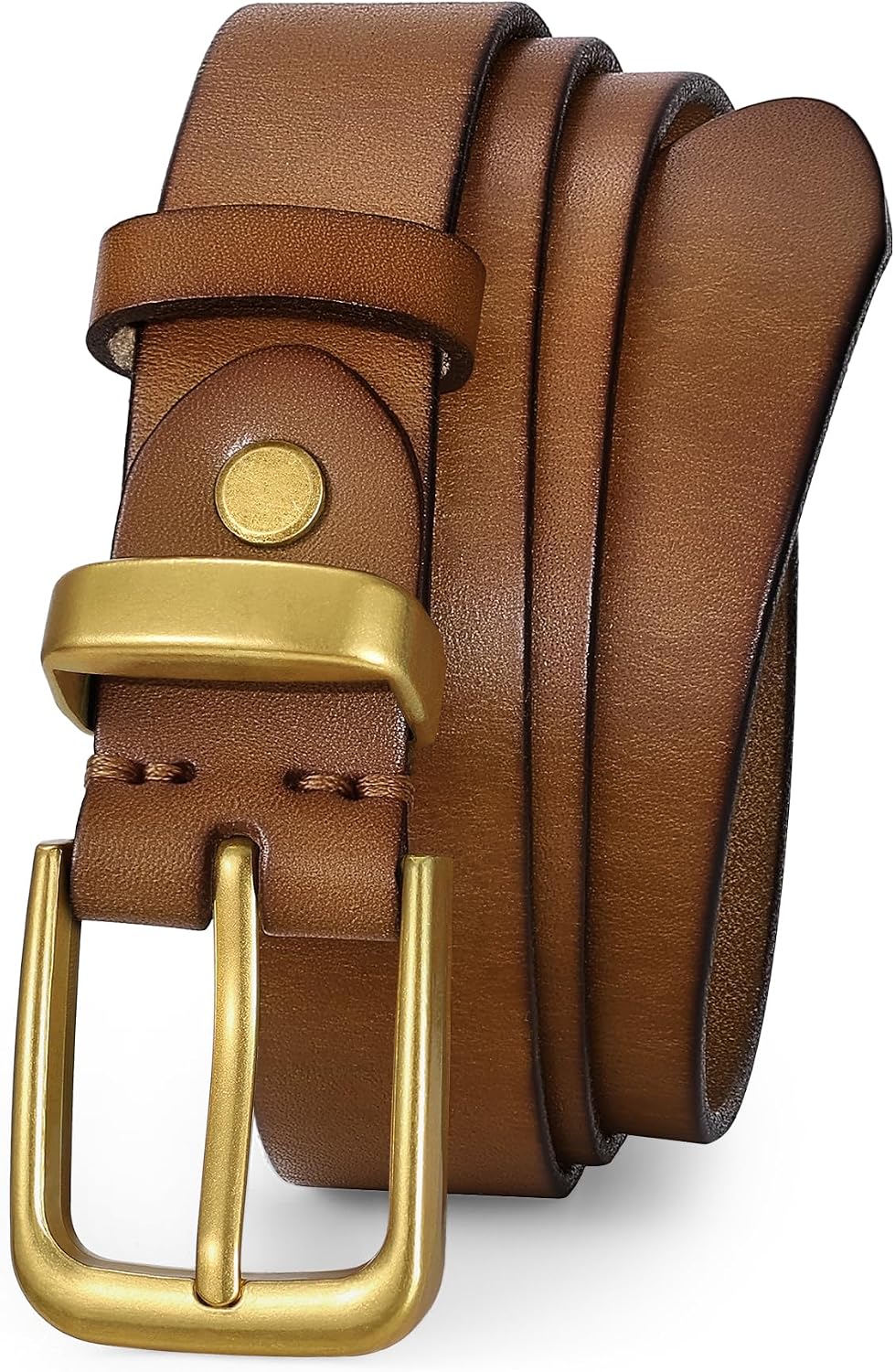 TRIWORKS Women Genuine Leather Belt for Jeans Full Grain Leather Belt