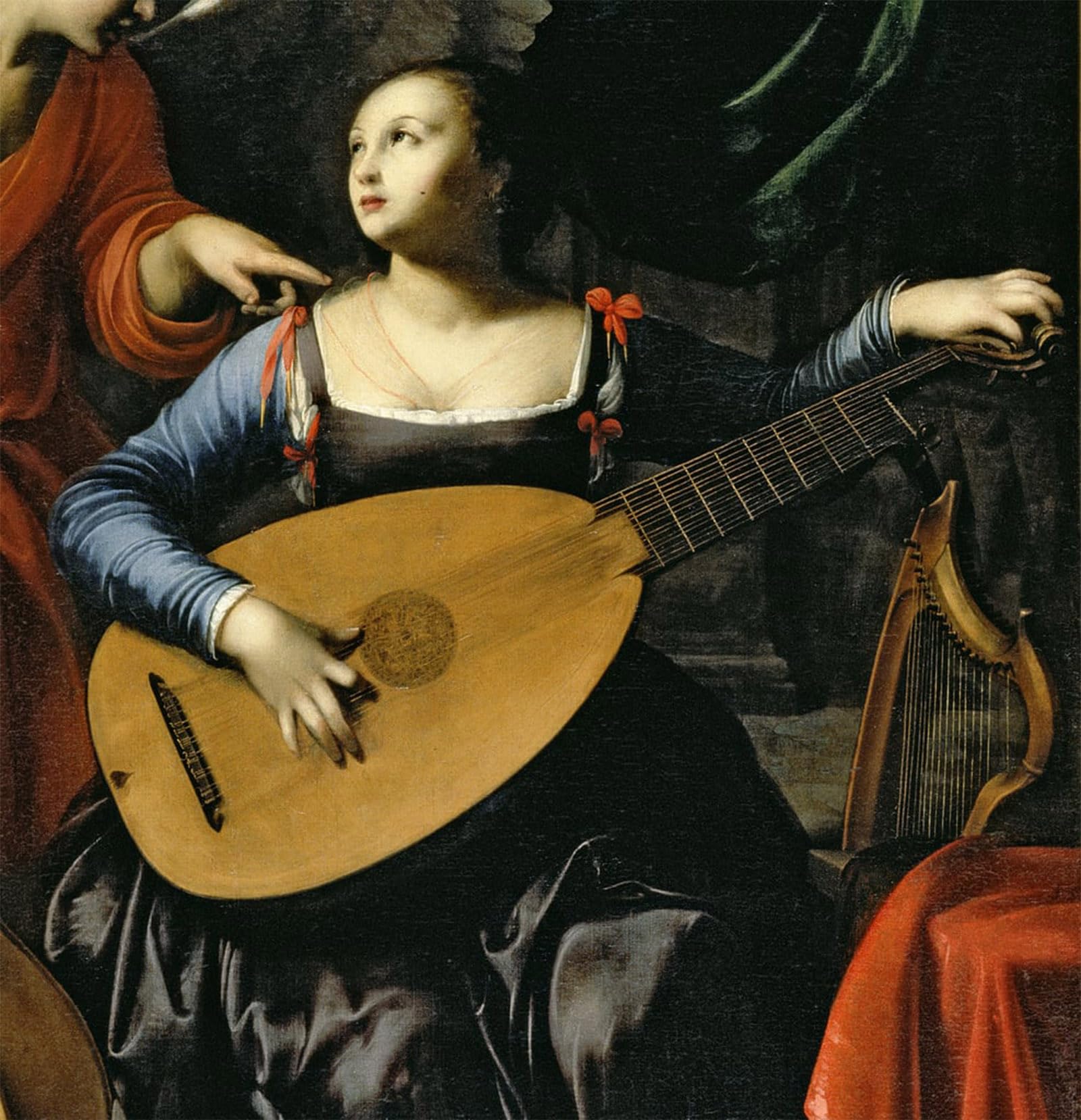SERENDIPITP Aesthetic Poster Photo Wall Print Retro Picture Saint Cecilia and the Angel Detail of by Carlo Saraceni Modern Wall Artwork for Home Decor 60x90cm