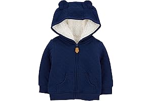 Infant Sherpa-Lined Hooded Jacket for the Car Seat