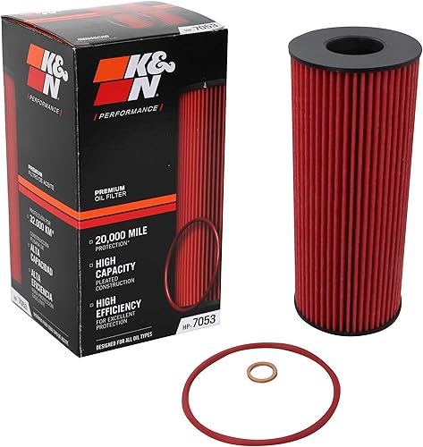 K&N Premium Oil Filter: 20,000 Mile Engine Protection, High Capacity/High Effici