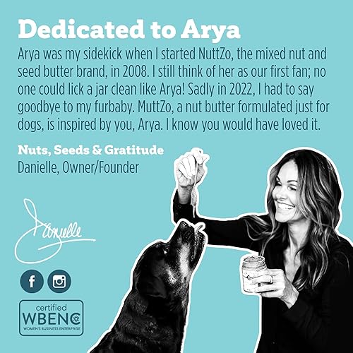 Miniatura 3 de NuttZo MuttZo - Mantequilla de maní natural para perros + mezcla de 4 semillas, sin aceites, conservantes ni azúcar añadidos, incluye cúrcuma, puede