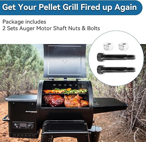 Miniatura 6 de 74072 Kit de tuercas y pernos para eje de motor de barrena de pellets para Traeger, Pit Boss, Z-Grills, Rec Tec, Camp Chef AC Pellets Grill, pasador
