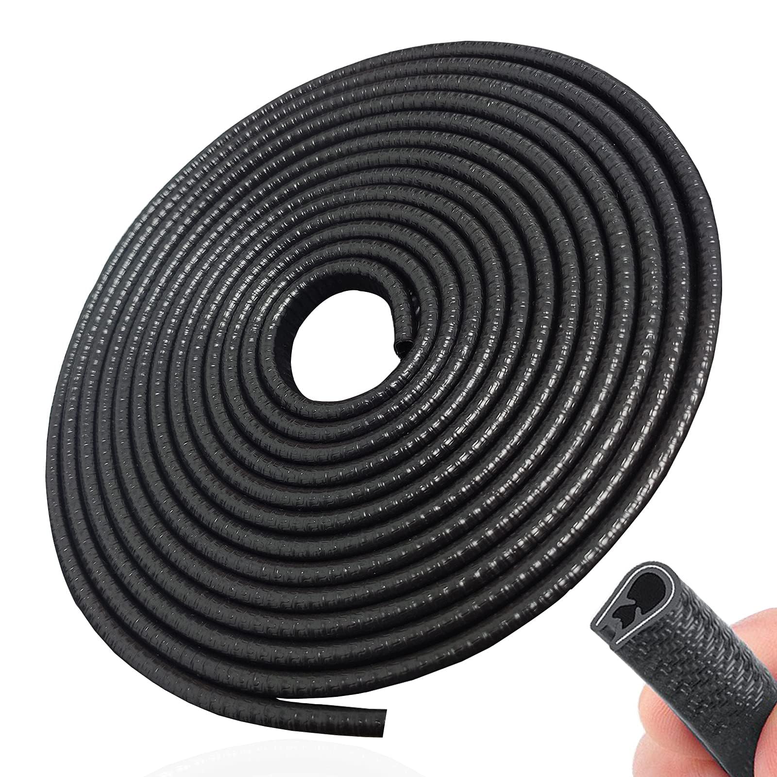 Tryagat Car Door Rubber Seal Strip for Jeep Wrangler JL 4XE 2021-2024, Car Door Protection U-Shaped,anti-scratch Soundproof Durable Elastic Shock-absorbing,10M