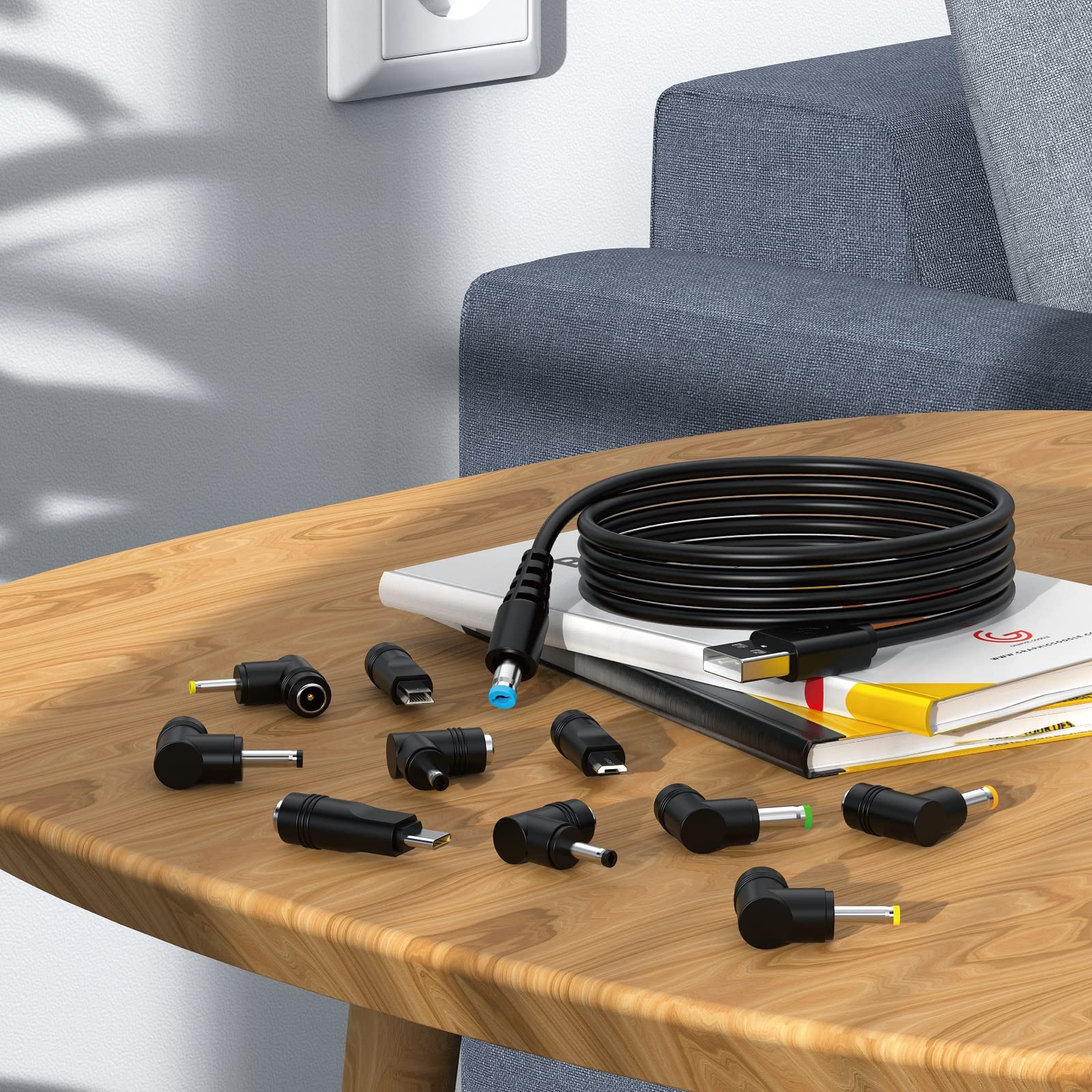 Cavo di Alimentazione Universale DC 5V 5,5x2,1mm con 10 Connettori