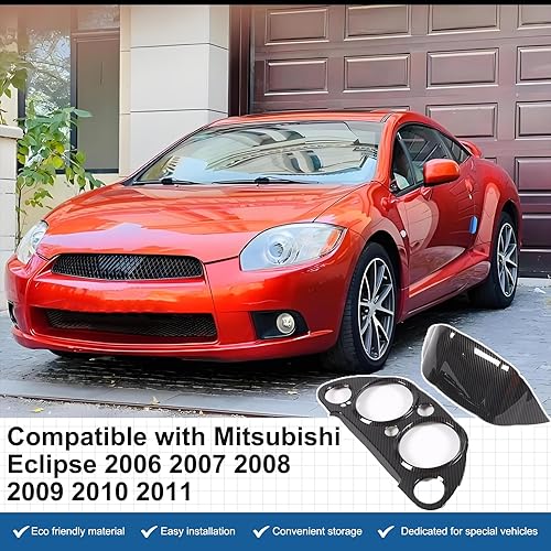 Miniatura 7 de Marco de panel de medidor de consola central compatible con Mitsubishi Eclipse 2006-2011, panel de instrumentos de tablero de automóvil,
