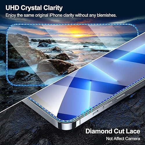 Miniatura 2 de HianDier Funda tipo cartera para iPhone 13 Pro MAX con pulsera, protector de pantalla + funda para cámara, con ranura para tarjeta de crédito, funda