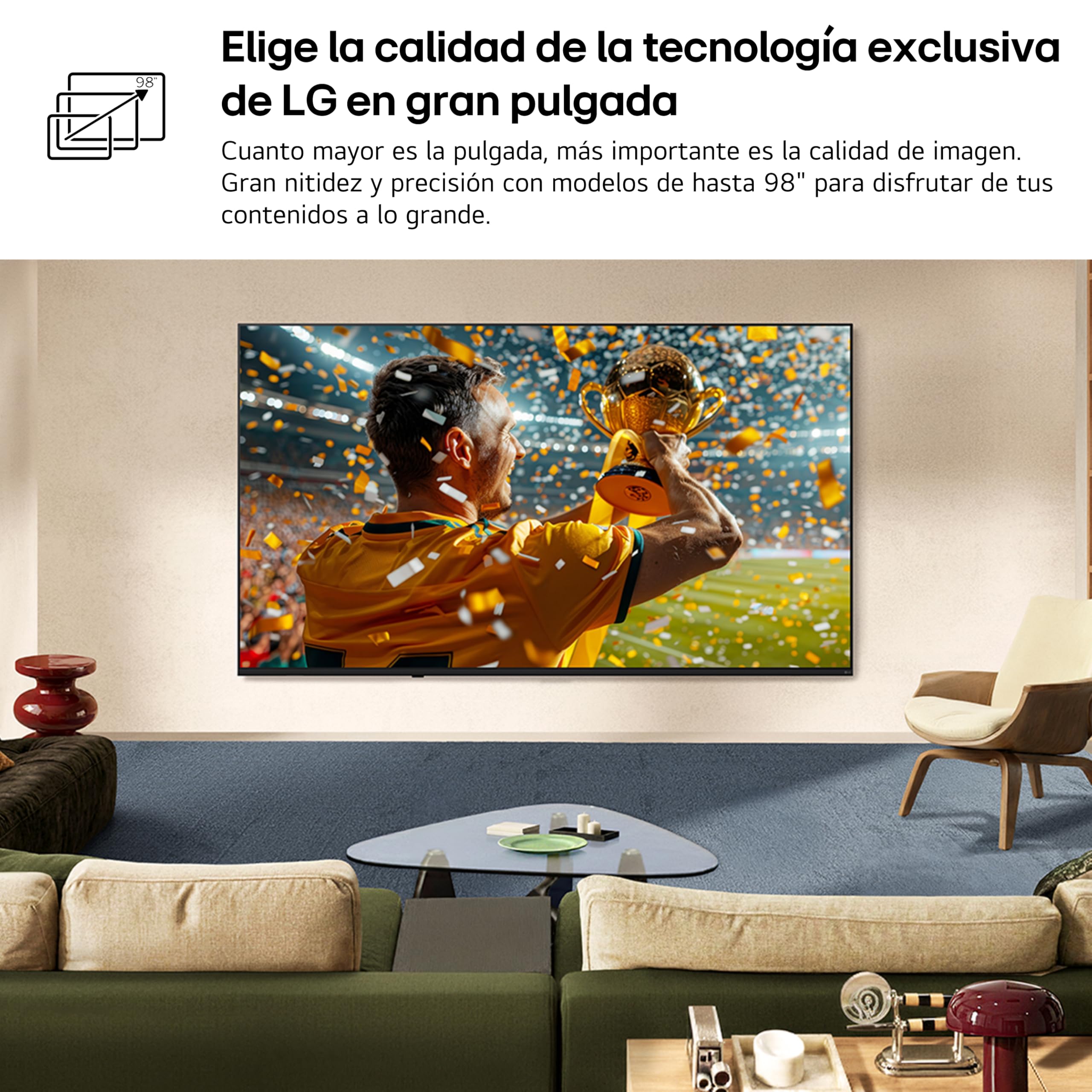 LG 43NU850B6LA - Smart TV Nano 4K UHD NU85 43 Pulgadas, Sin Reflejos al 94%, webOS 26 AI Copilot, Procesador Inteligente α7 AI Processor 4K Gen9, HDR10 Pro, 4K Super Upscaling, Dolby