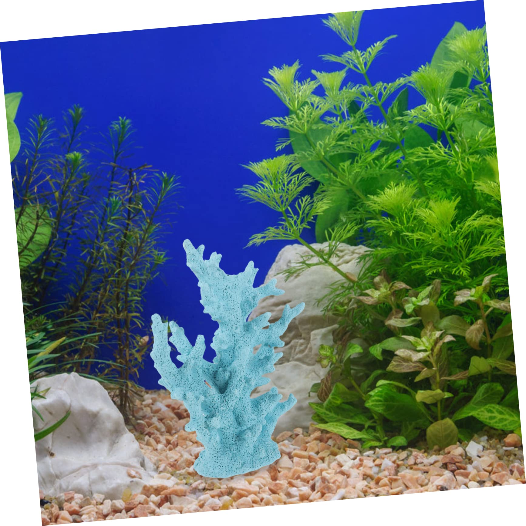 Mikikit Künstliche Korallen-dekoration Für Aquarien Blaues Korallenornament Aus Widerstandsfähigem Resin Leicht Und Pflegeleicht Perfekter Blickfang Für Jedes Fischbecken Für