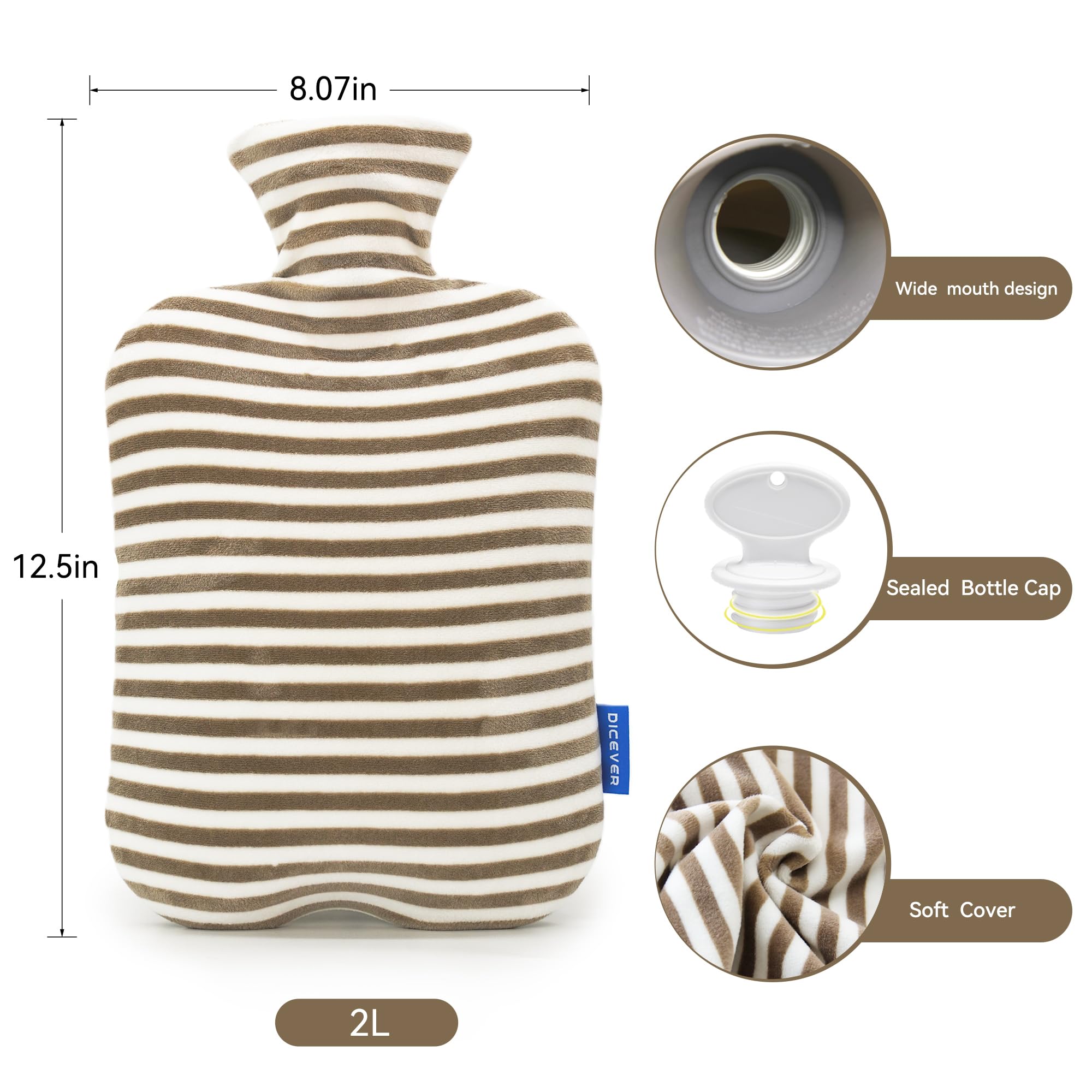 Hot & Cold Therapy - 2L Hot Water Bottle -3