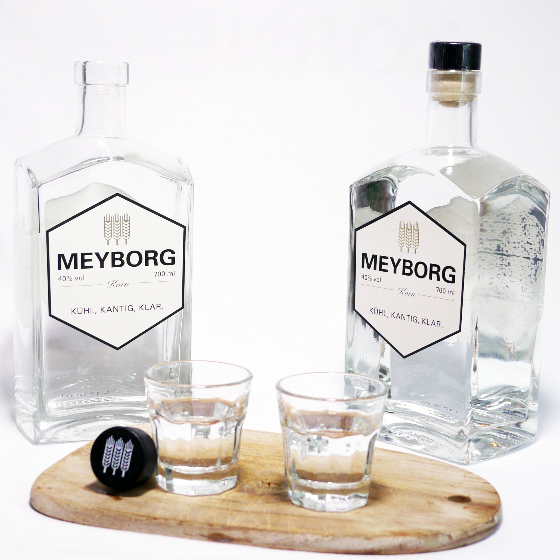 MEYBORG Korn - 40% - 0,7l - Norddeutscher Kornbrand - 100% Weizen - 60fach gebrannt