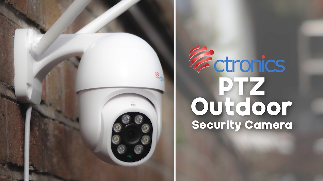 Ctronics 2K 3MP Draadloze Bewakingscamera – 100% Accu, Dual-band Wifi, 10m Nachtzicht, PIR-detecite, 2-weg Audio, 360° PTZ