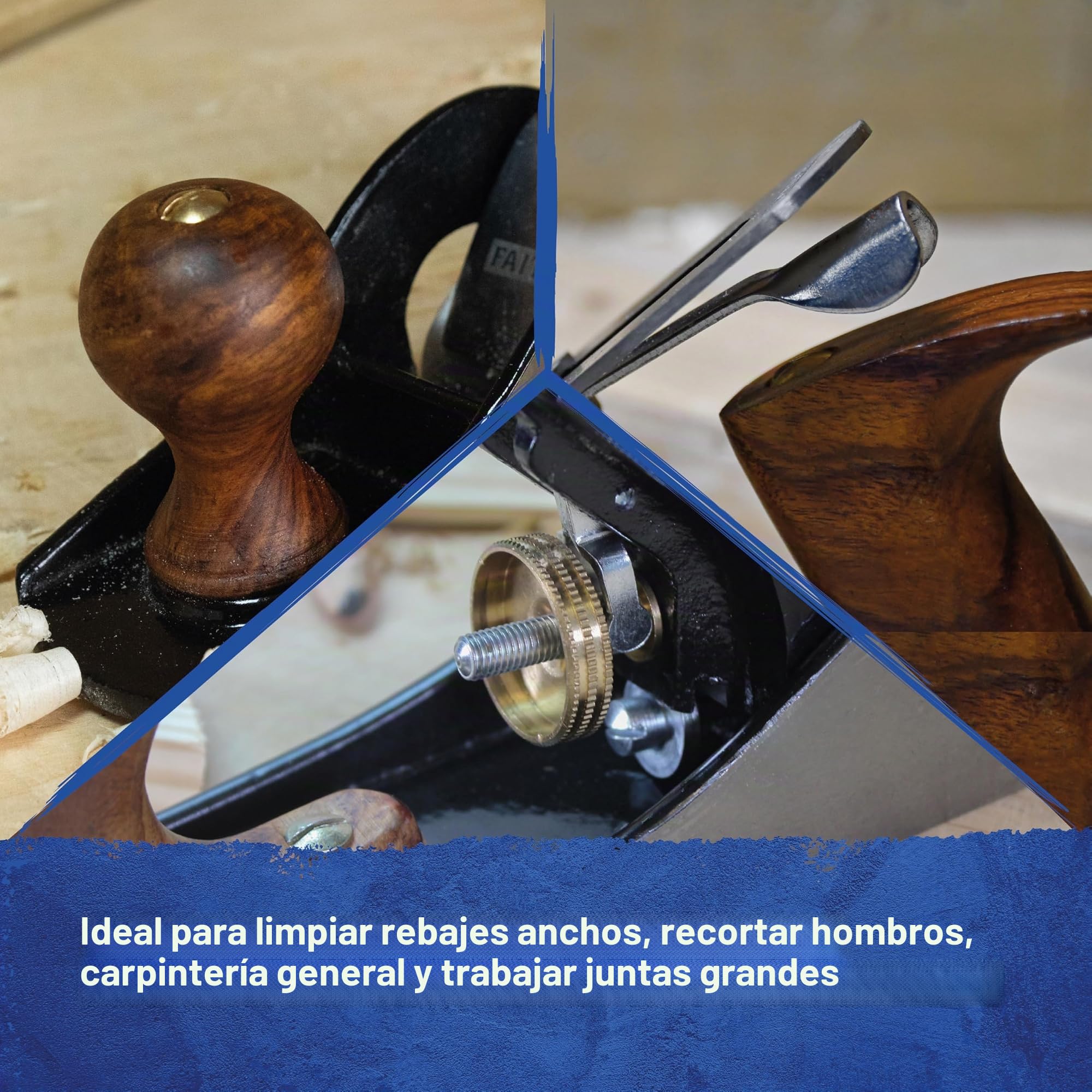 Rabot à feuillure Faithfull n° 10 – Rabot à bois en fonte usinée avec précision pour bois durs et tendres, coupe de feuillure, rognage d'épaulements et menuiserie générale