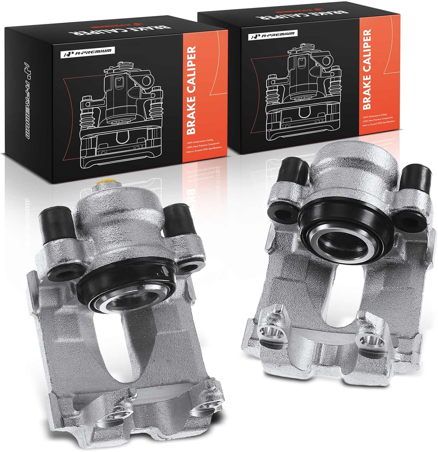 A-Premium Disc Brake Caliper Assembly Without Bracket Compatible with Select BMW Models - E90 330i/330xi /335d /335i xDrive/335xi, E93 335i/335is, E92 335i/335is, E84 X1, 3.0L - Rear Side, 2-PC Set