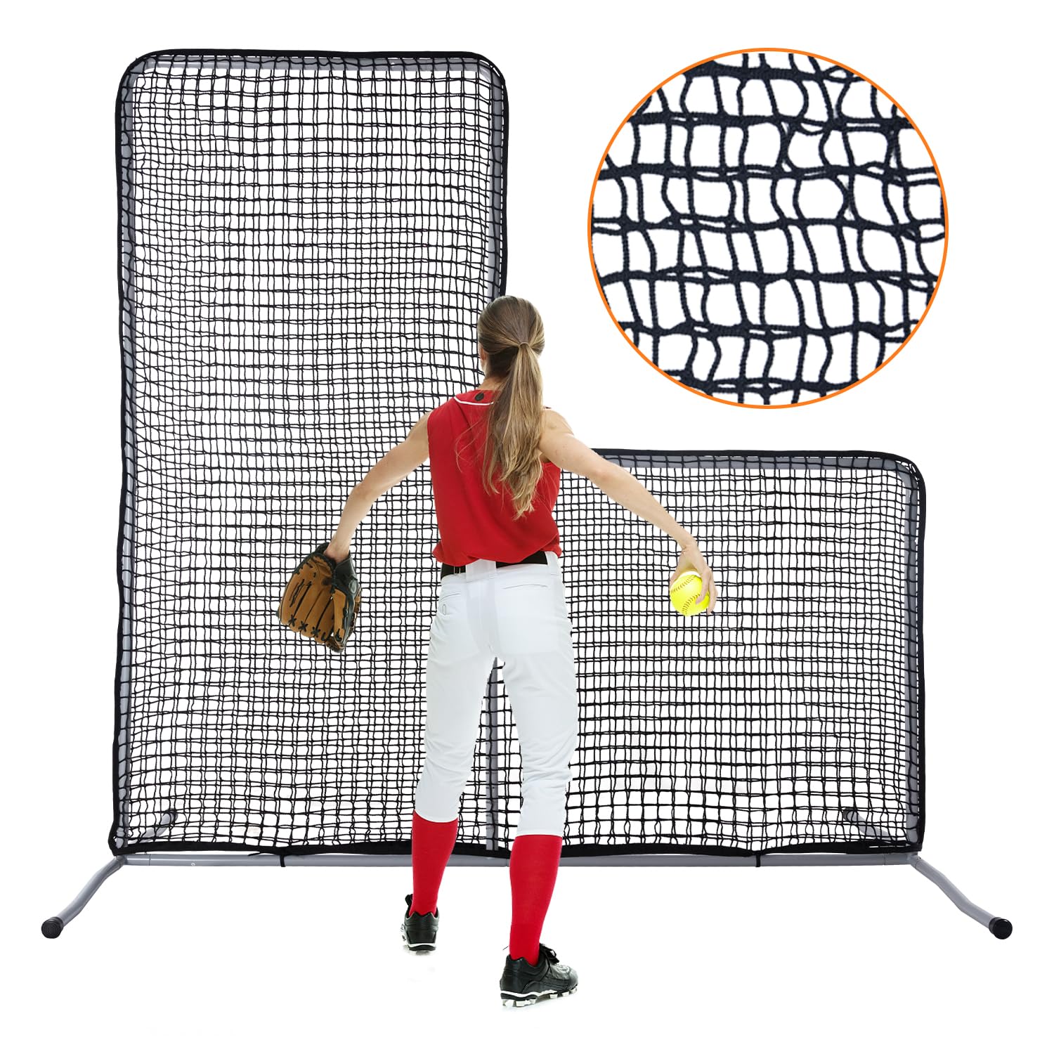 Amazon | FLITURE 野球防球ネット 2.1x2.1m l字型 |野球練習