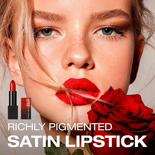 Miniatura 5 de Lápiz labial pigmentado profesional, acabado satinado suave, permanencia de color de larga duración, impregnado con manteca de karité y vitamina E