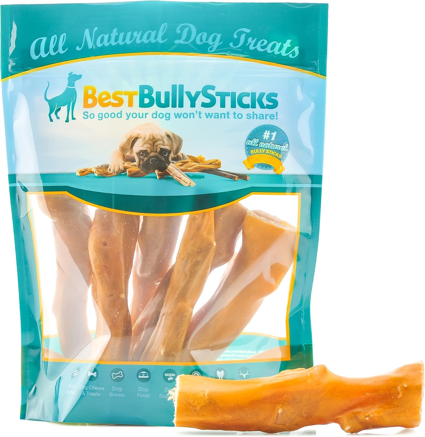 Best Bully Sticks Gourmet Beef Cannoli Dog Chews (6 Pack)