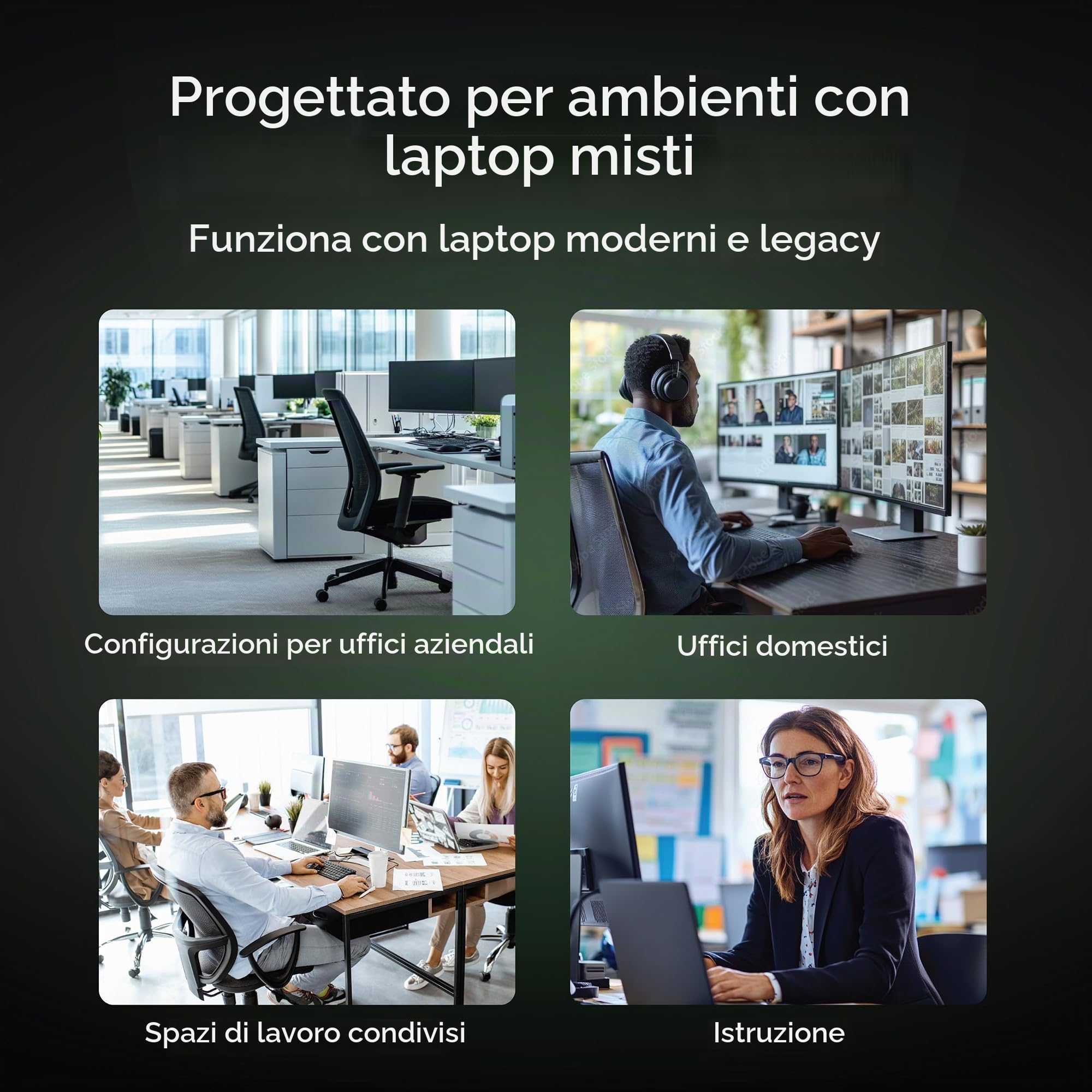 Plugable USB 3.0 Docking Station Orizzontale Doppio Monitor per Windows e Mac (Doppio Video HDMI e DVI/VGA, Gigabit Ethernet, Audio, 6 Porte USB)