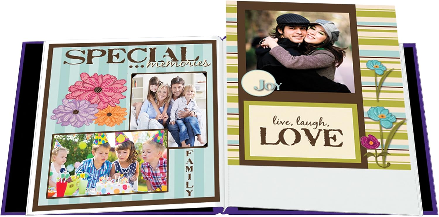 Pioneer Pastel Leatherette Post Bound Album 12"X12", Sea Blue