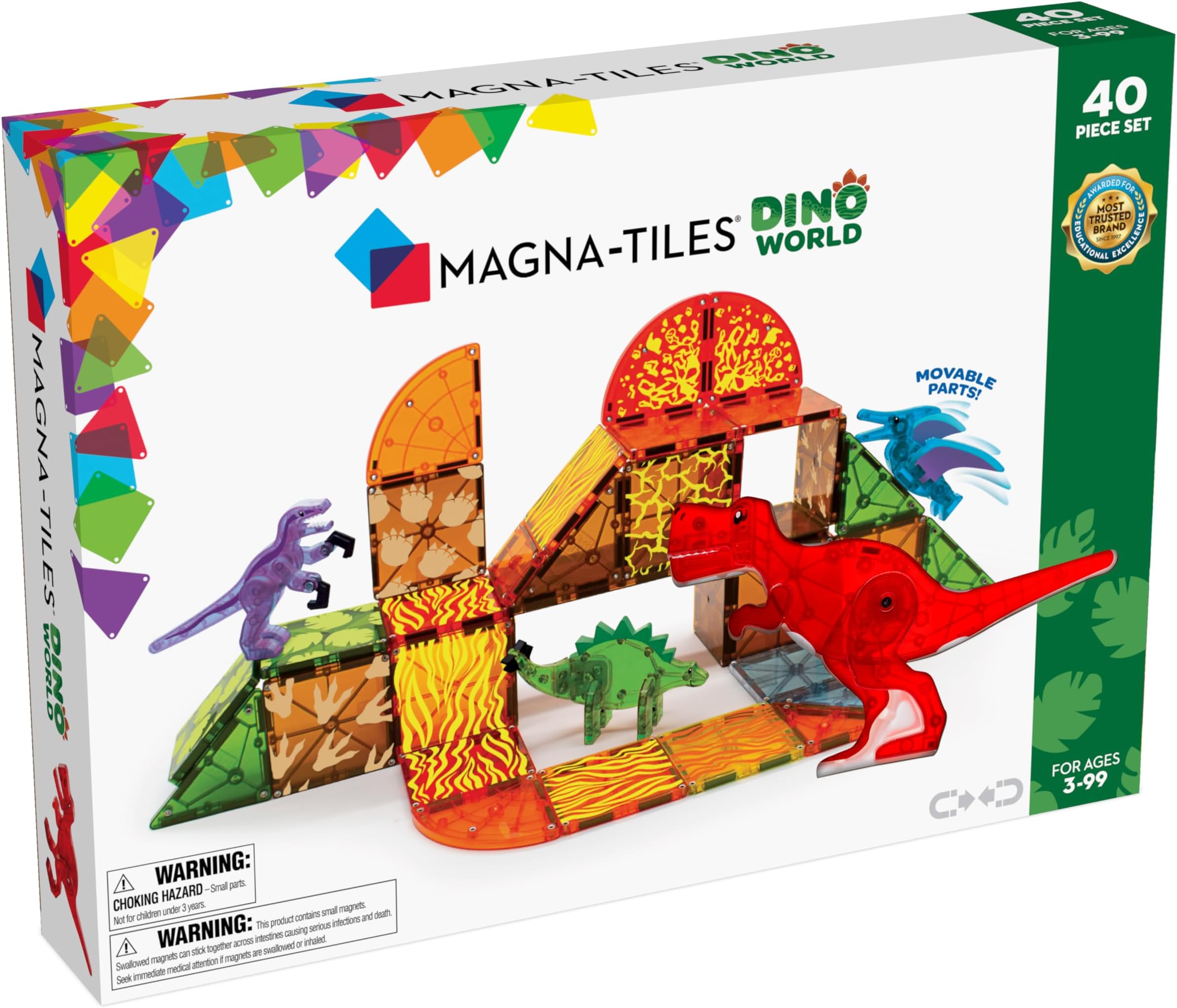 MAGNA-TILES - Set Dino World - Magnetic Speelgoed 40 pieces