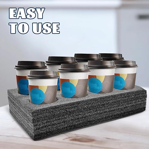 Miniatura 8 de 2 uds. Portavasos de espuma para llevar bebidas frías calientes bandejas portadoras de bebidas bandejas portadoras de bebidas para servicio de