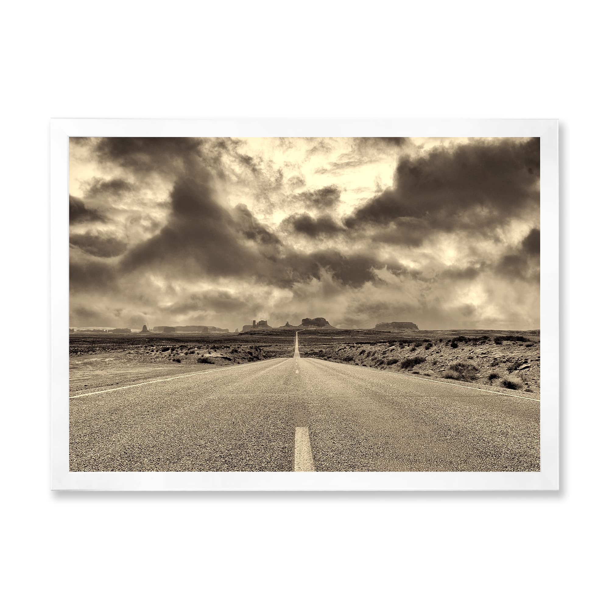 DesignQ The Road To Monument Valley Traditional Framed Wall Art