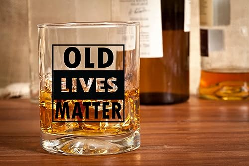 Miniatura 4 de Old Lives Matter - Paquete de vasos de cerveza y vasos de whisky, divertidos vasos de cerveza y rocas, regalos de broma para hombres, regalo ideal