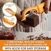 Vista 6 de Spring Chef Pelador de Verduras Giratorio Premium, Mango de Agarre Suave y Cuchillas de Acero Inoxidable Ultra Afiladas - Pelador de Cocina Perfecto