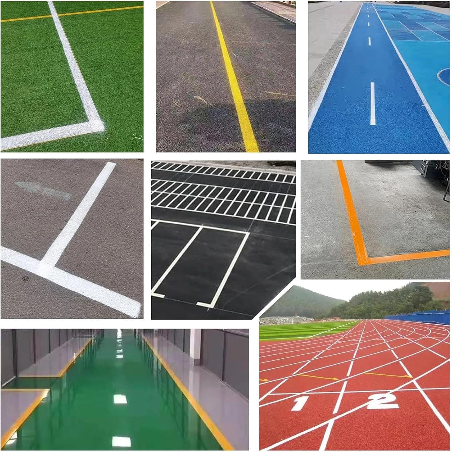 Heavy Duty Striping Line Marking Machine, Parking Lot Striping Machine, Compatible with Inverted Marking Spray Paint, for Line Paint Stripe Ground, Industrial Wheel Painting Stick