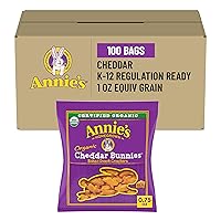Vista 1 de Annie's Bocadillo orgánico Bunny Grahams, Cheddar, 0.75 onzas, 100