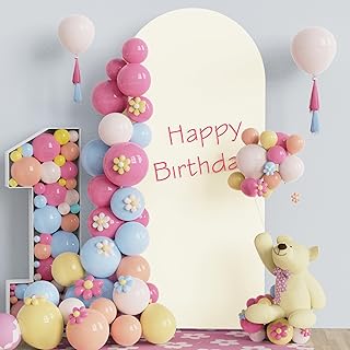 Fomcet 6FT Wedding Arch Cover Ivory Arch Backdrop Cover 2-Sided Spandex Fitted Round Top Arch Cover Fabric for Birthday Party Baby Shower Wedding Arch Stand Decoration