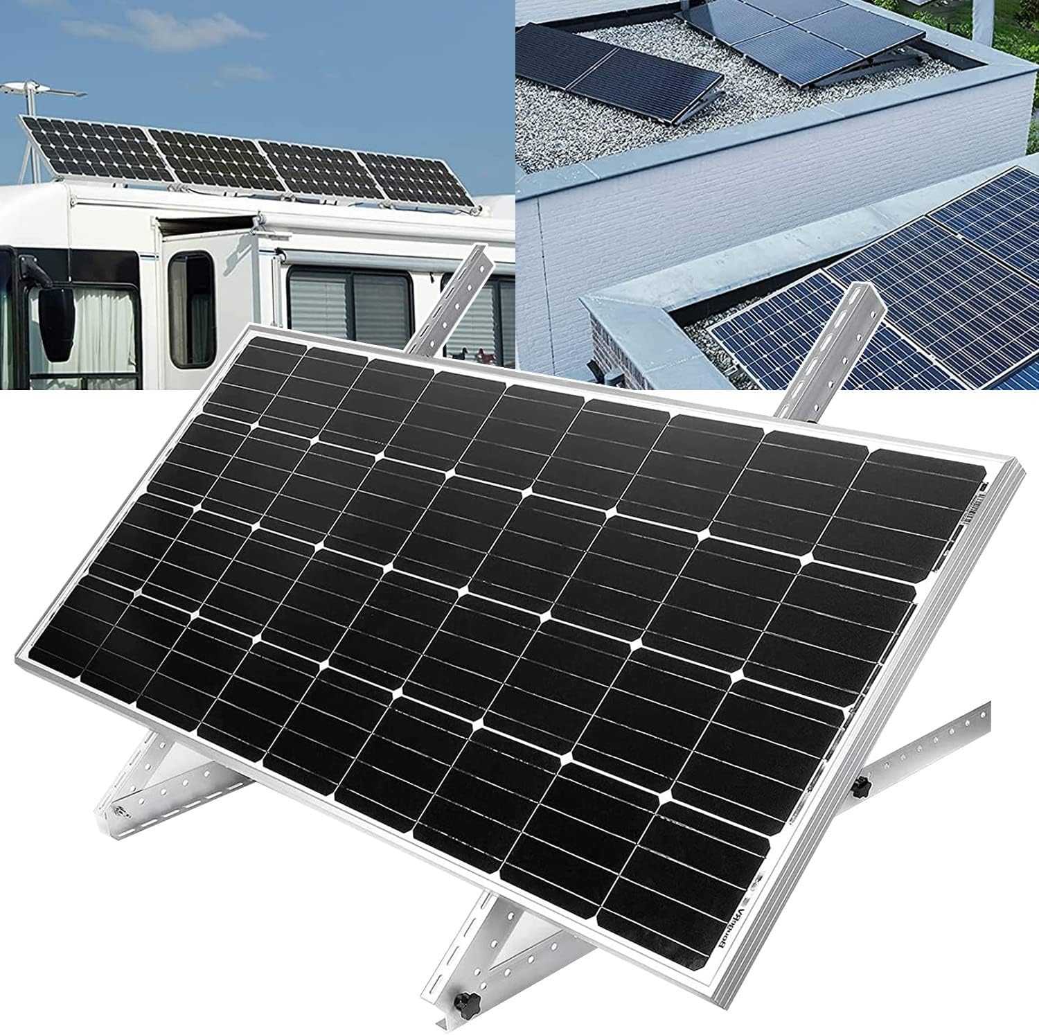 Adjustable Angle Solar Panel Tilt Mounting Brackets with Foldable Tilt