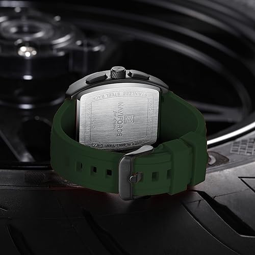 Miniatura 2 de NAVIFORCE Reloj de cuarzo para hombre, fecha automática, semana, vestido de negocios, relojes de pulsera analógicos