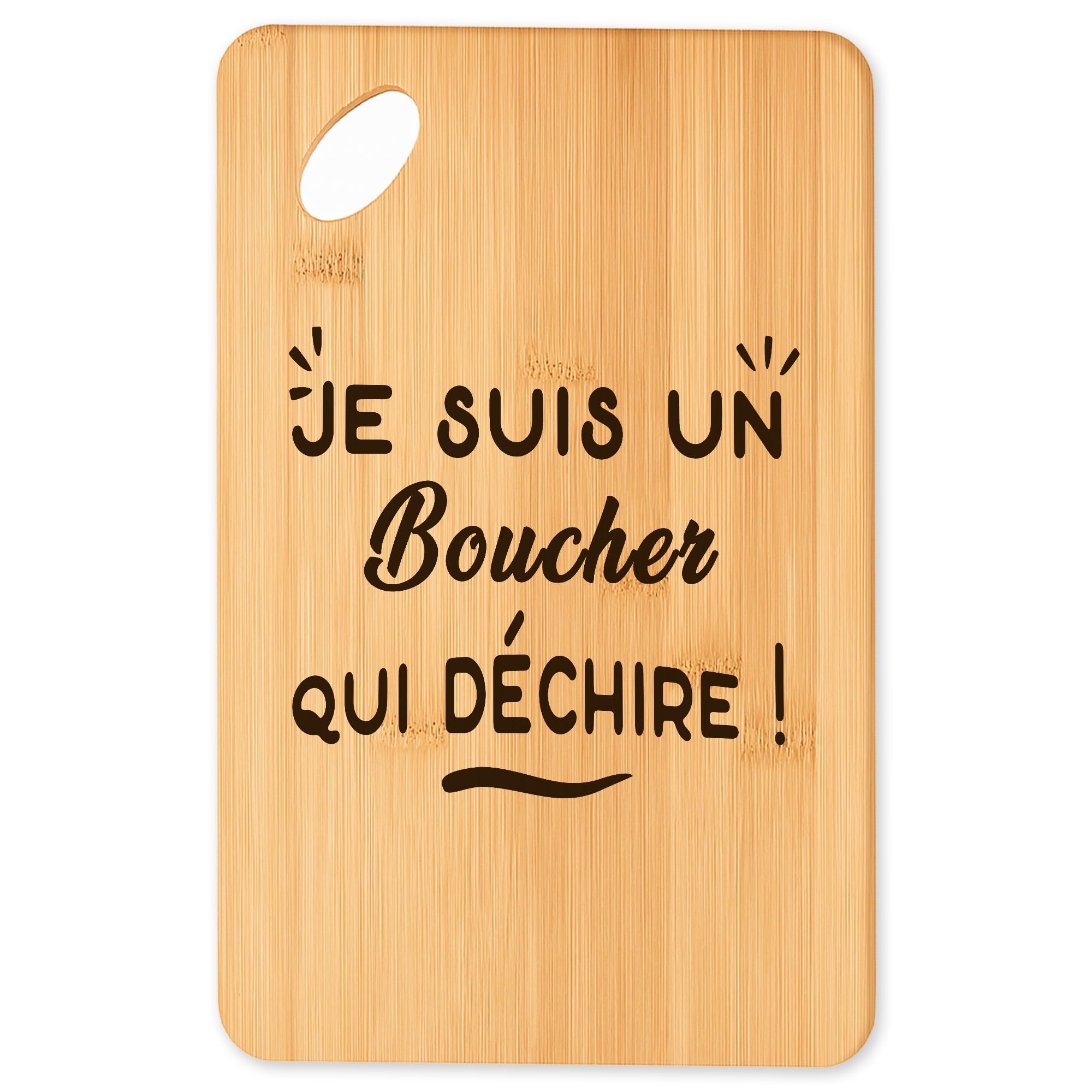 Planche à découper en bambou le cadeau original parfait pour cuisine et barbecue