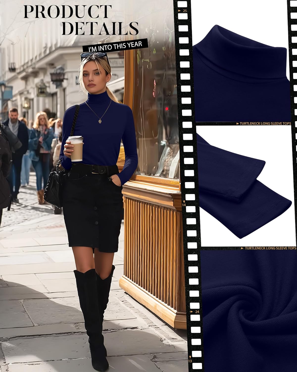 Neer 3 Pack Cotton Women's Turtleneck Long Sleeve Tops Thermal Underwear Base Layer Fall Winter Shirts Sweater - Image 4