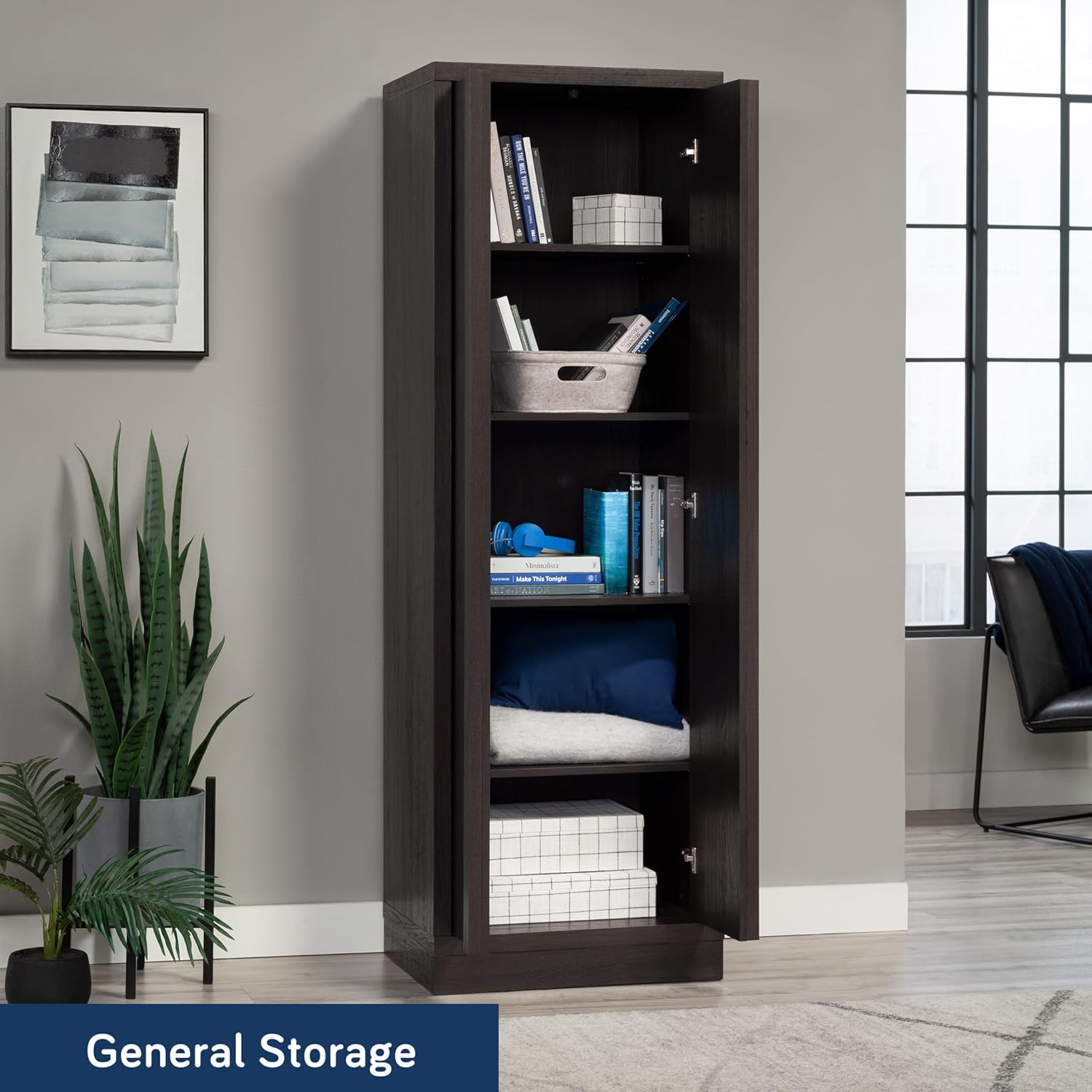 Sauder Merton Hall Storage Cabinet, Dakota Oak Finish