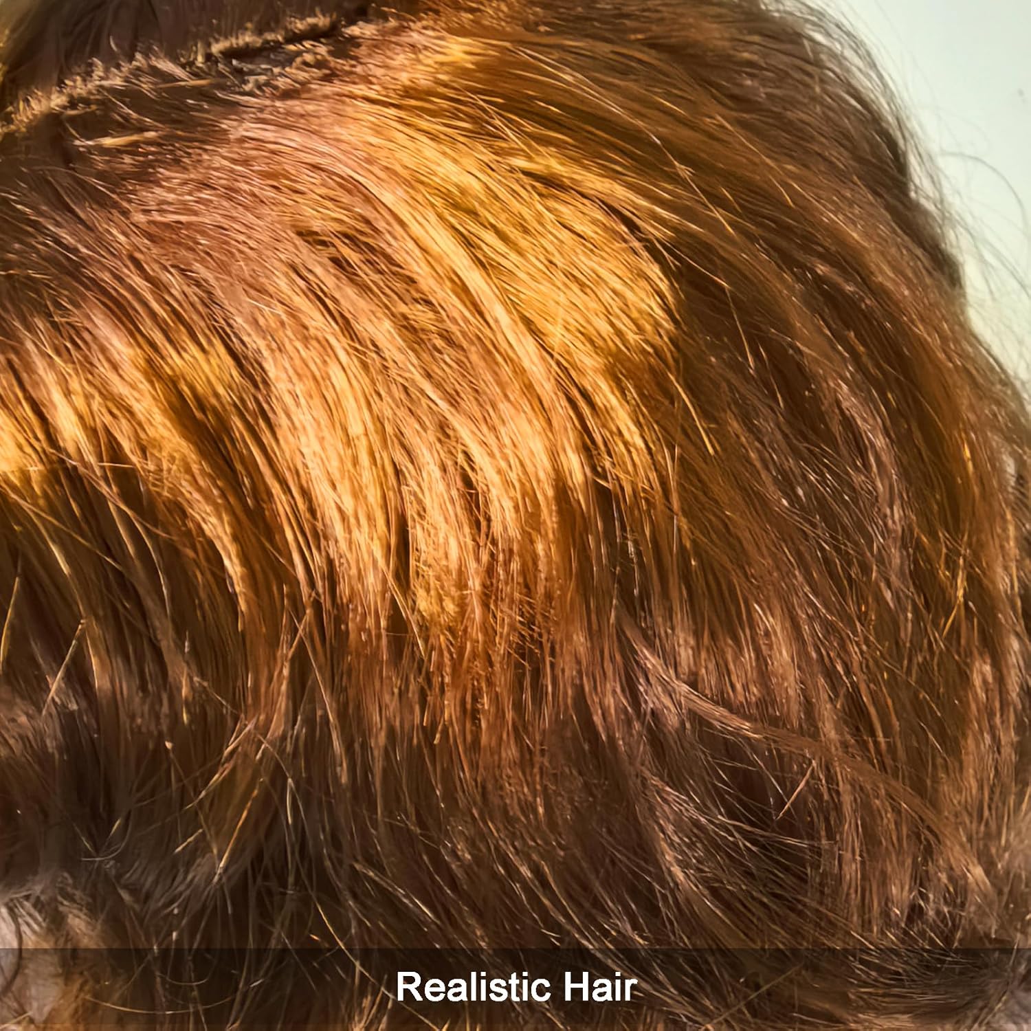 Mens Wig and Beard Wizard Costume Wig Accessory, Long Brown Bible Jesus Beard and Wig Set Reusable Fake Beard Dress Up for Halloween Cosplay - Image 4