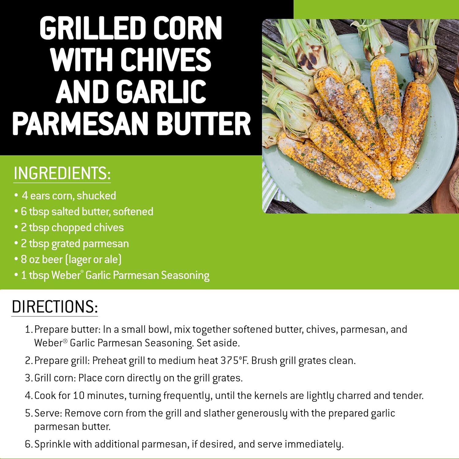 Weber Garlic Parmesan Seasoning, 4.3 oz (Pack of 6)