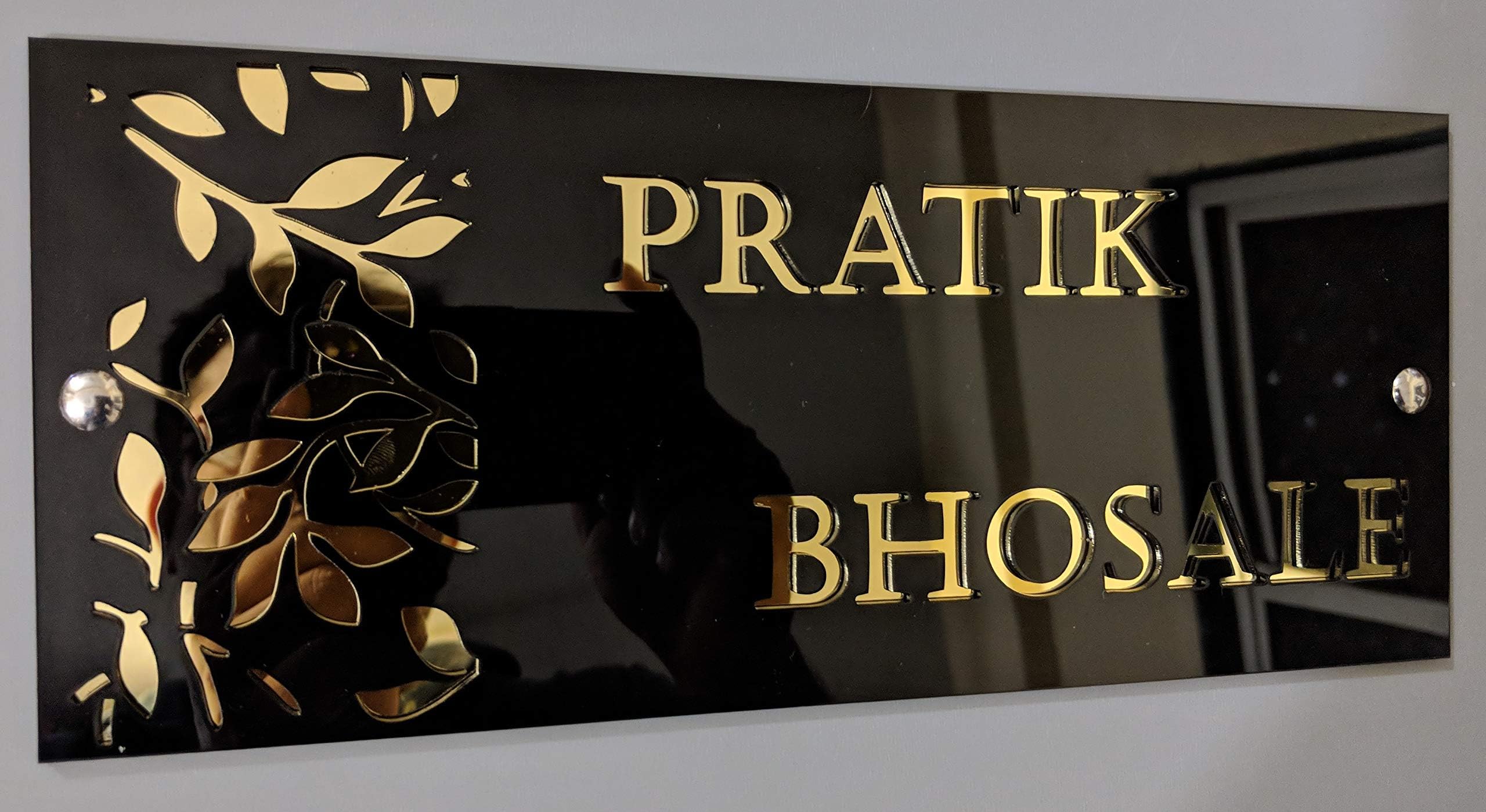 Acrylic Door Name Plate - 3 Years Warranty - JB316 12"x5"