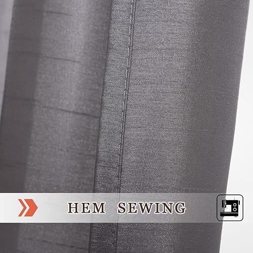 Miniatura 4 de Juego de cortinas de cocina de seda sintética de 36 pulgadas de largo, cortinas de café, cenefas con bolsillo para barra para sala de estar,