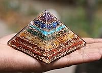 Vista 6 de Cristales de protección de Yaxaita de pirámide de orgón de 2.165 in, suministros de reiki, pirámide de organito para buena suerte, regalo