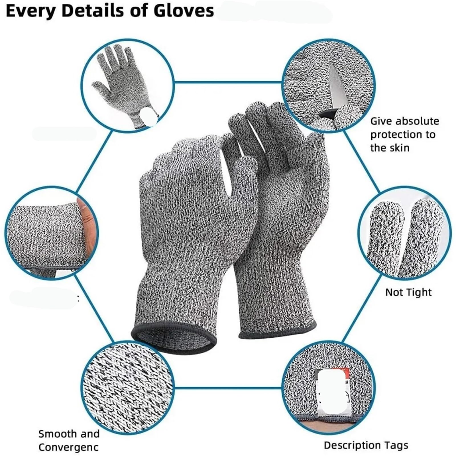 4 pares de guantes jardinería resistentes a los arañazos cocina protección seguridad for corte vidrio for jardineros Para jardinería(S)