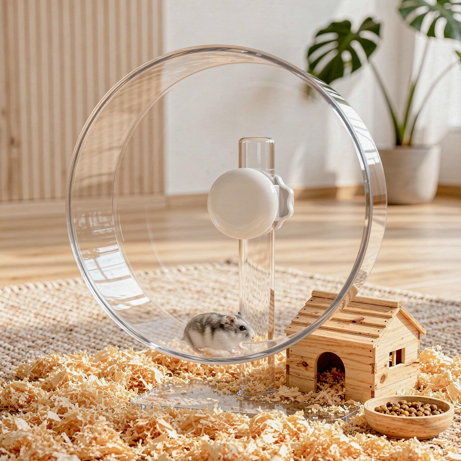 Roue de hamster silencieuse de 24 cm pour hamsters dorés et gerbilles