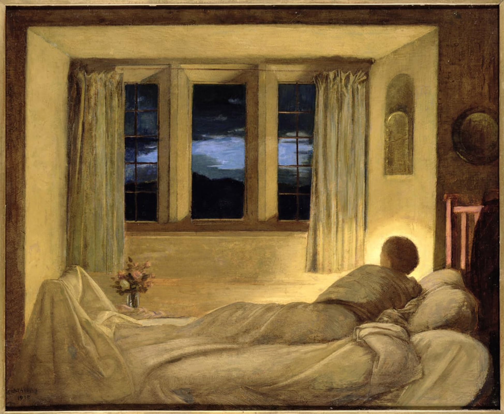 RZHRHJES Retro Picture Portrait Oil Painting Modern Wall Artwork the End of the Day by Henry A. Payne Canvas Poster for Home Decor 60x90cm