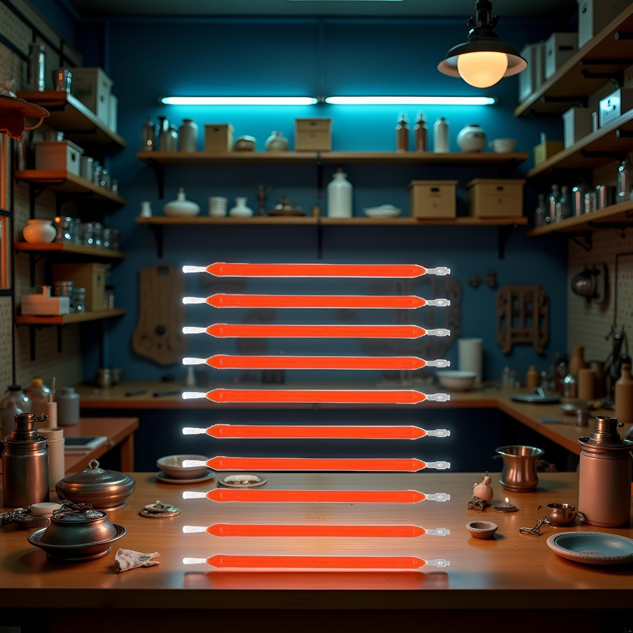 10pcs Red Edison Bulb LED Filament Lamp Parts DC3V DC16V LED Chip Incandescent Light Accessories Diode for Repair — view 5